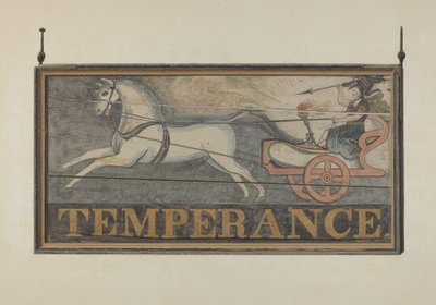 Værtshusskilt: Temperance, ca. 1940. af John Matulis