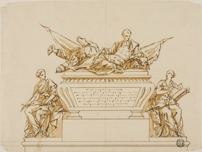Uudført design til monumentet til den første hertug af Marlborough af John Michael Rysbrack