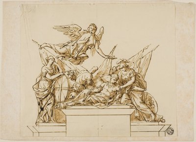 Uudført design til monumentet for den første hertug af Marlborough af John Michael Rysbrack