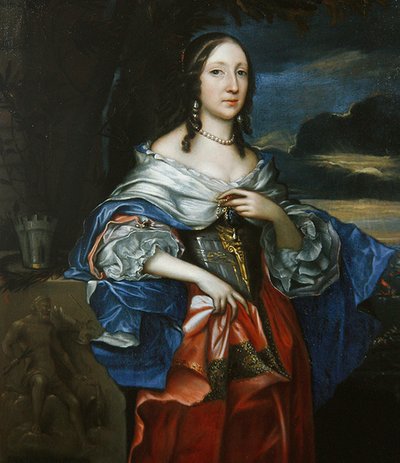 Portræt af en dame, der menes at være Elizabeth Claypole af John Michael Wright