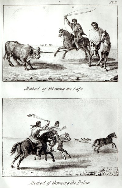 Metoder til at kaste Lasso og Bolas, fra 