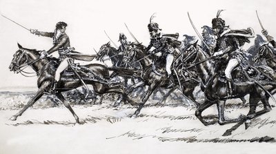 Kavaleriangreb af John Millar Watt
