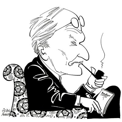 C G Jung, karikatur af John Minnion af John Minnion