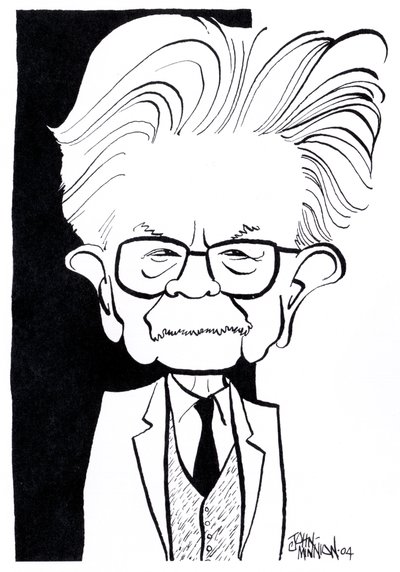 Elias Canetti, karikaturer af John Minnion