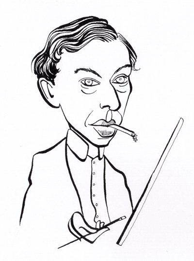 Ernst Ludwig Kirchner, karikatur af John Minnion