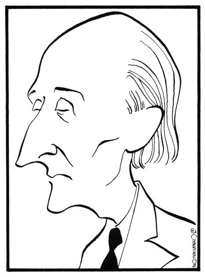 Frederick Delius - karikatur af John Minnion - engelsk komponist - 29. januar 1862 - 10. juni 1934 af John Minnion