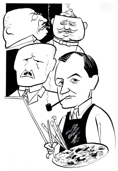 George Grosz, karikatur af John Minnion