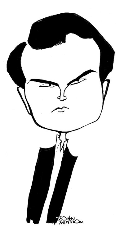 Jimmy Carr - karikatur af John Minnion af John Minnion