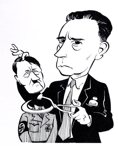John Heartfield, karikatur med Adolf Hitler af John Minnion
