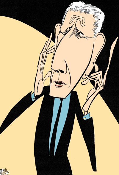 Jonathan Miller, karikatur af John Minnion af John Minnion