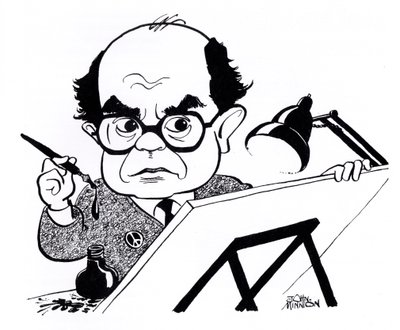 Vicky (Victor Weisz), karikatur af John Minnion
