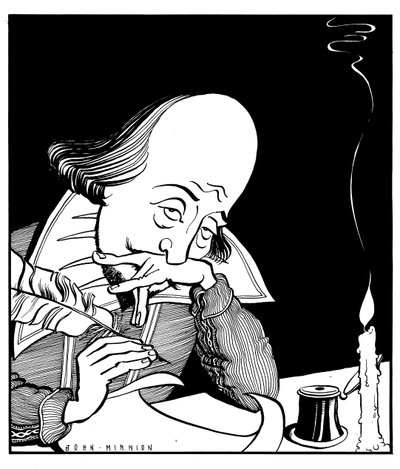 William Shakespeare skriver et stykke af John Minnion af John Minnion