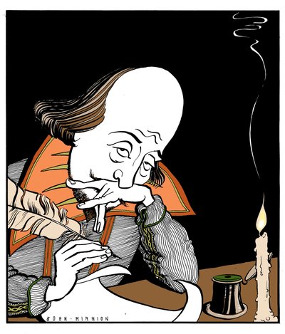 William Shakespeare skriver et stykke af John Minnion af John Minnion