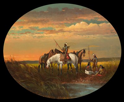 Et stop på prærien for en røg, ca. 1870 af John Mix Stanley