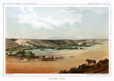 Cheyenne River, USA, 1856. af John Mix Stanley