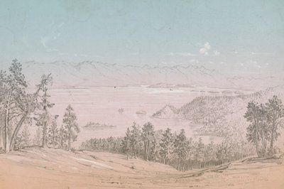 Flathead Lake, ser mod syd af John Mix Stanley