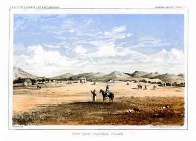 Fort Owen, Flathead Village, USA, 1856 af John Mix Stanley
