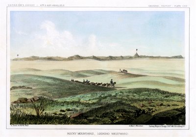 Rocky Mountains, ser mod vest, USA, 1856. af John Mix Stanley