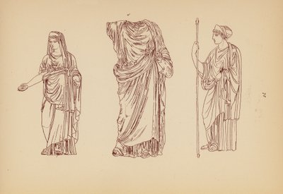 Antikt græsk kvindedragt (litho) af John Moyr Smith