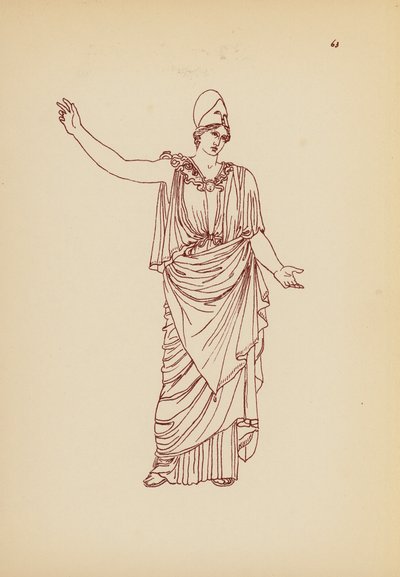 Antikt græsk kvindedragt (litho) af John Moyr Smith