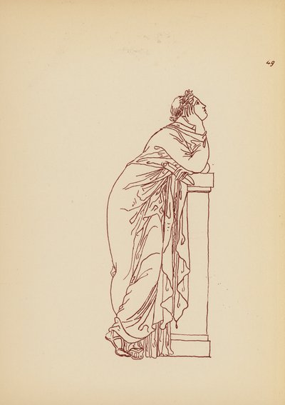 Antikt græsk kvindedragt (litho) af John Moyr Smith