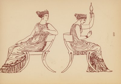 Antikt græsk kvindedragt (litho) af John Moyr Smith