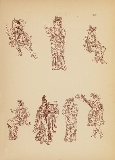 Antik græsk kvindedragt (litografi) af John Moyr Smith