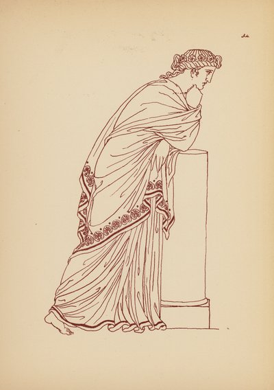 Antik græsk kvindedragt (litografi) af John Moyr Smith