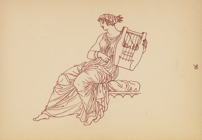 Antik græsk kvindedragt (litografi) af John Moyr Smith