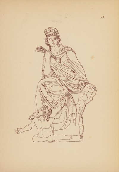 Antik græsk kvindedragt (litografi) af John Moyr Smith