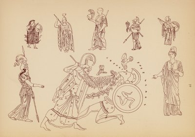 Antik græsk kvindedragt (litografi) af John Moyr Smith