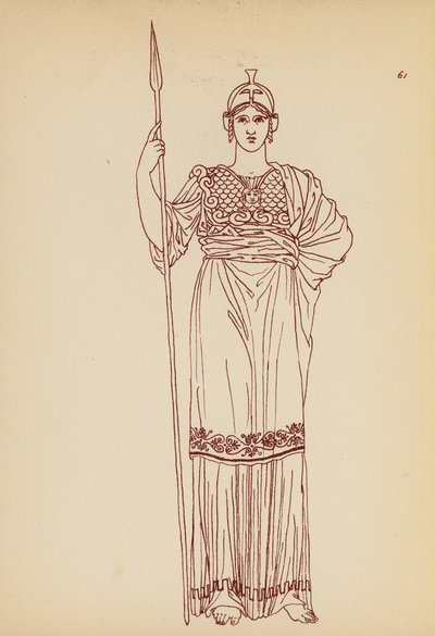 Antik græsk kvindedragt (litografi) af John Moyr Smith