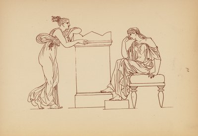 Antik græsk kvindedragt (litografi) af John Moyr Smith