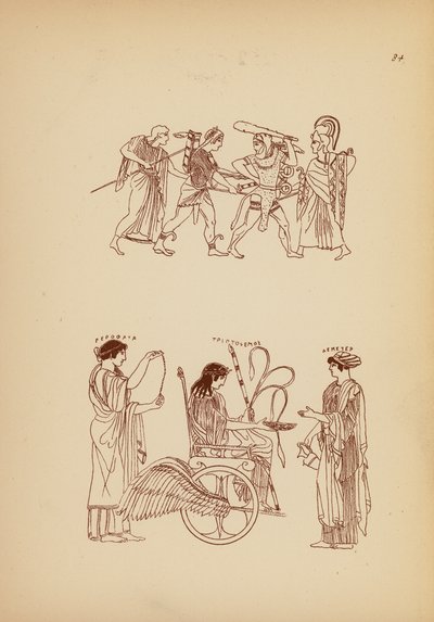 Antik græsk kvindedragt (litografi) af John Moyr Smith
