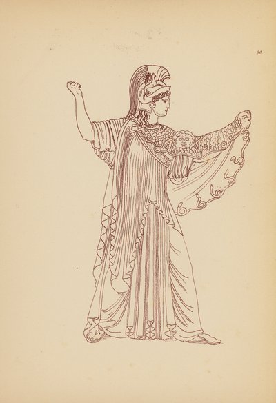 Antik græsk kvindedragt (litografi) af John Moyr Smith