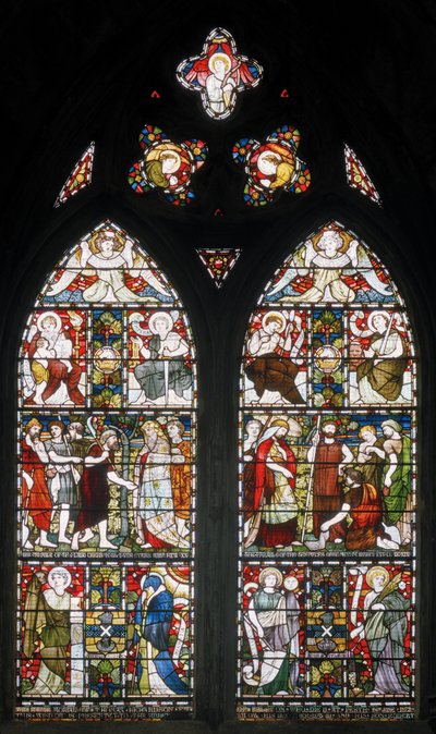Paisley Abbey, Cottire & Co, tilskrevet John Moyr Smith, Temperence, Faith etc, 1873 af John Moyr attr.to Smith