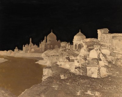 Taj Mahal fra øst, ca. 1858-1862 (foto) af John Murray