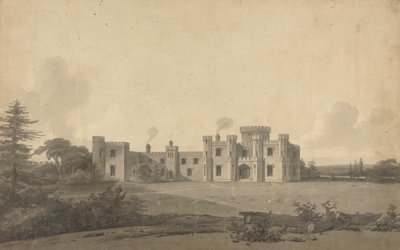 Design til Knepp Castle, Sussex: Perspective af John Nash