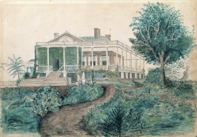 The Inman Homestead (wc på papir) af John OBrian Inman