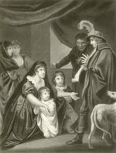 Lady Elizabeth Gray beder Edward IV om at beskytte sine børn af John Opie