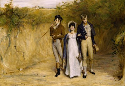 To Strenge til hendes Bue af John Pettie