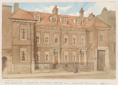 Chatfield House, overfor Fairfax House, High Street, Putney, 1887 af John Phillipp Emslie