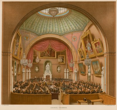 Council Chamber, Guildhall, London af John Phillipp Emslie