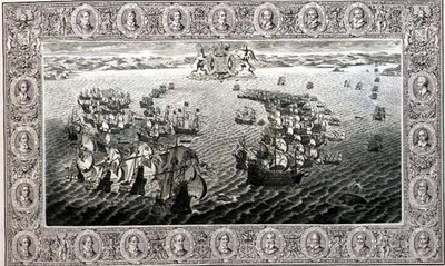 Armada (gravering fra et gobelin) af John Pine