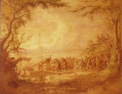 Ombordstigning fra Communipaw, 1861 af John Quidor