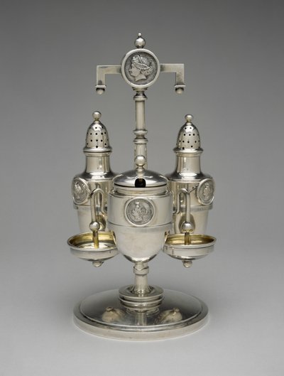 Hjulsæt, ca. 1862-1871 (sølv med forgyldt sølv) af John R. (attr.to) Wendt