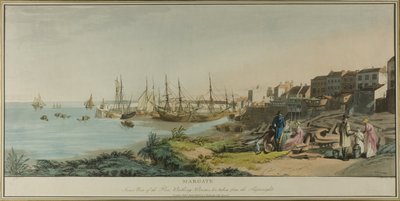 Margate, indre udsigt over molen, baderum, og taget fra Shipwrights af John Raphael Smith