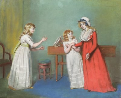 Mrs. Henderson, Mrs. Kendall og Mrs. Thompson, døtre af Thomas Rowsby, Crome Hall, Malton, Yorkshire af John Raphael Smith
