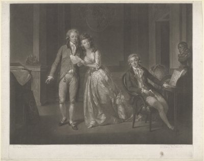 Portræt af Louise, prinsesse af Orange-Nassau, William I Frederik, konge af Holland, og Frederik, prins af Orange-Nassau af John Raphael Smith