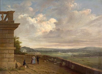 Udsigt fra Nottingham Castle Terrace Looking East, c.1845 af John Rawson Walker